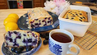 Lemon Blueberry Loaf Bread Cake Muffins - Buttery Lemon Blueberry Delight - The Hillbilly Kitchen