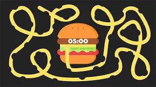 5 Minute Burger 🍔 Bomb Timer [ GIANT BURGER EXPLOSION ]