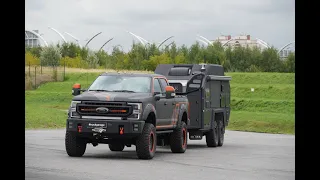 Для чего покупают американский пикап FORD F-350 ? Чтобы таскать австралийский прицеп BRUDER.