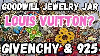 Louis Vuitton? Givenchy & 925 Silver! Goodwill Jewelry Jar Unboxing ShopGoodwill #jewelryunboxing