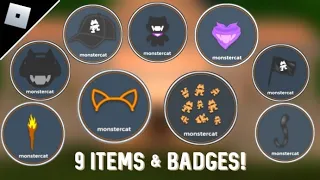 How to get ALL 9 IN-GAME ITEMS + BADGES in MONSTERCAT'S LOST CLV | Roblox