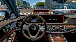 City Car Driving - Mercedes Benz Maybach S650 [Steering Wheel Gameplay]