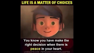 LIFE IS A MATTER OF CHOICES.  !! Animation Short Film