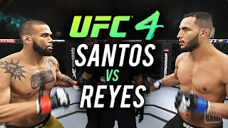 EA Sports UFC 4 - THIAGO SANTOS vs DOMINICK REYES CPU vs CPU (RAW GAMEPLAY)
