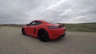 2018 Porsche 718 Cayman GTS Launch Control & Fly-by (Go-Pro)