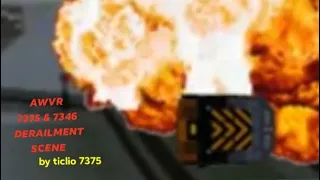 AWVR #7375 & #7346 Derailment Scene