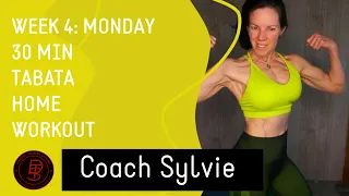 WEEK 6: MONDAY - 30 min TABATA Total Body Home Workout. With Instruction