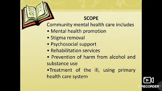 COMMUNITY MENTAL HEALTH NURSI   Concept, scope, importance and stigma regarding mentally ill