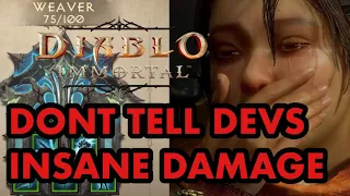 BUGGED PARAGON TREE! INSANE DAMAGE! DON'T TELL DEVS ABOUT THE WEAVER PARAGON TREE! DIABLO IMMORTAL