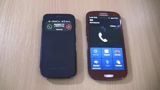 Over the Horizon Incoming call & Outgoing call at the Same time Samsung S3 red+S4 mini