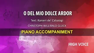 O del mio dolce ardor / Gluck: Karaoke + Score guide / High voice