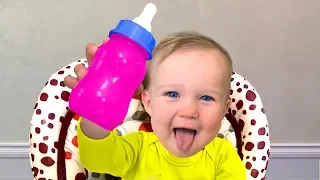 Little Baby as Doll Dasha | Stefy doesn't like Toy Bottle