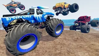 Monster truck vs high jump - car vs mountain #2 - BeamNG.drive