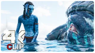 Lo'ak Helps The Tulkun Scene | AVATAR 2 THE WAY OF WATER (NEW 2022) Movie CLIP 4K