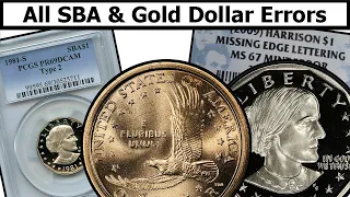 Susan B Anthony & Sacagawea / Gold Dollar Errors & Varieties Complete Guide - Values & Explanation