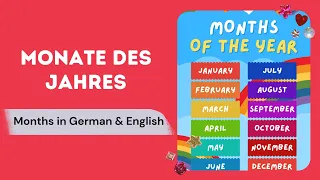 Monate des Jahres - Months of the Year in German & English