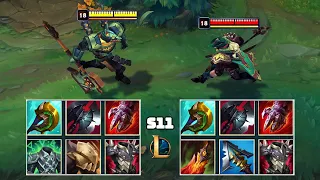 NASUS vs DARIUS S11 NEW ITEMS FULL BUILD FIGHTS & S11 Pentakills!