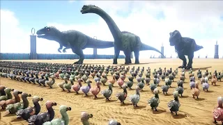 1000 Dodos VS ARK Dinosaurs | Cantex