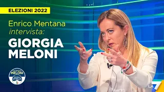 Elezioni 2022 | Enrico Mentana intervista Giorgia Meloni di Fratelli d'Italia