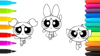 The Powerpuff Girls Drawing | The Powerpuff Girls | Blossom | Bubbles | Buttercup | Drawing for kids