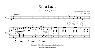 Santa Lucia - Voice (Medium High) - C Major