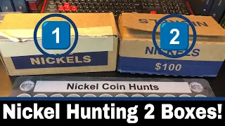 Coin Roll Hunting Nickels - 2 Nickel Boxes!