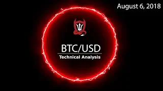 Bitcoin Technical Analysis (BTC) : A Flat and Two Triangles Walk Into a Bar Chart  [August 6, 2018]