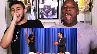 PRIYANKA & JIMMY FALLON wing-eating contest reaction w/Syntell!