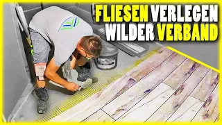 BODENFLIESEN VERLEGEN | Wilder Verband verlegen für Anfänger! | Home Build Solution