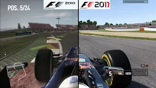 F1 Game Comparison (2010 - 2017 Barcelona-Catalunya (Spain) Hotlaps)