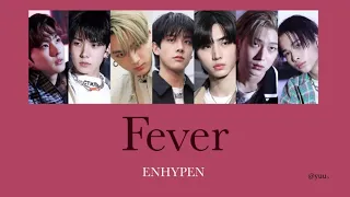 ENHYPEN(엔하이픈)【Fever】歌詞／カナルビ／日本語和訳／パート分け／日本語字幕