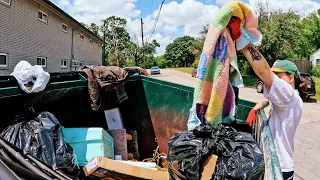 Eclectic Dumpster Diving Haul - We LOVE the Handmade Afghan Blanket!