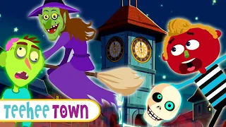 The Haunted Clock Halloween Song + Spooky Scary Skeleton Songs For Kids | Teehee Town
