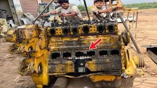 Rebuilding Komatsu Bulldozer Broken Engine Completely // Amazing Restoration Process Of Dozer Engine