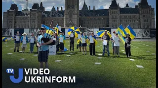 У столиці Канади створили тимчасовий меморіал у пам'ять про українських дітей, убитих Росією
