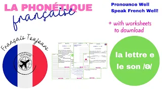 FRANCAIS TOUJOURS - FRENCH PRONUNCIATION: LA LETTRE e - le son /ə/ #frenchpronunciation #speakfrench
