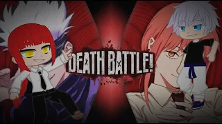 Personagens de Chainsawman e Jujutsu Kaisen reagindo a Gojo vs Makima (Death Battle)