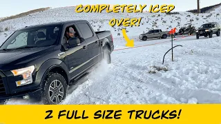 Snow, Ice, and Two Stuck Trucks! 3rd Gen 4Runner Handlin Business 🤠 | Stout Vlog 034