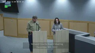 McLeod County Board Meeting and Truth in Taxation December 8th, 2022