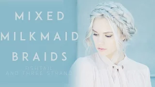 Mixed Milkmaid Braid Tutorial