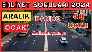 EHLİYET SINAV SORULARI 2023 ARALIK, 2024 OCAK EHLİYET ÇIKMIŞ SORULAR