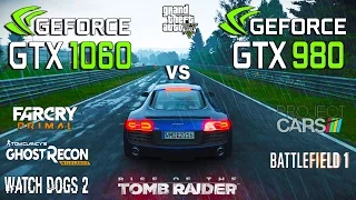 GTX 980 vs GTX 1060 Test in 7 Games (i5 6600k)