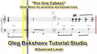 "Por Una Cabeza" - Accordion Sheet Music Review. Advanced Level.