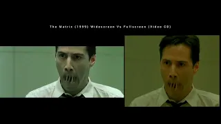 The Matrix Widescreen Vs Fullscreen (Video CD) mouth closing scene