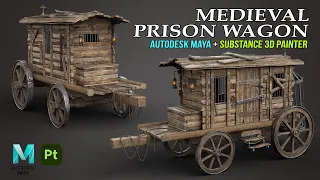Medieval Prison Wagon | Autodesk Maya + Substance 3D Painter