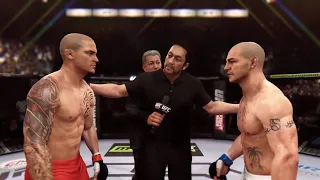 Dustin Poirier vs Cub Swanson FULL FIGHT | EA Sports UFC 1 AI Simulation