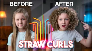 Heatless Curls | Straight to Curly Hair Tutorial | Straw Curls