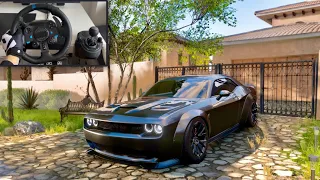 Dodge Challenger SRT Hellcat - Forza Horizon 5 (Steering Wheel + Shifter) Gameplay