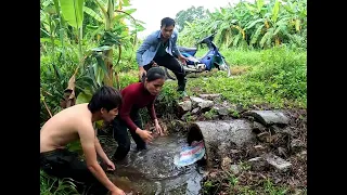 The Terrifying Roar of 2 Giant Snakes Hibernating Under Water