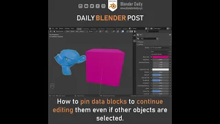 Pinning Data Blocks in Blender